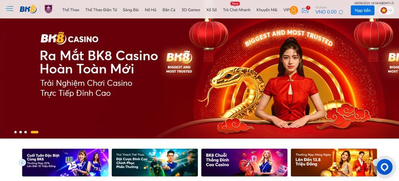 BK8 là thương hiệu được yêu thích nhất hiện nay