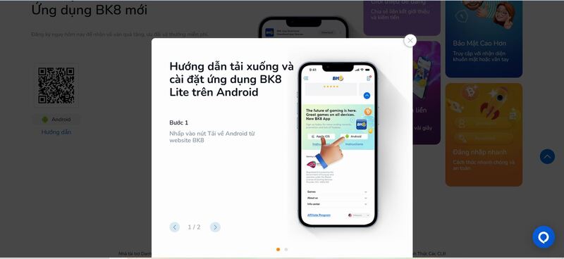 Tải ứng dụng BK8 nhanh cho thiết bị Android
